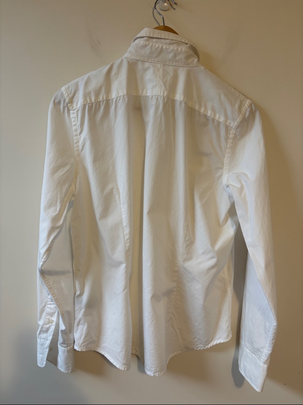Ralph Lauren White Collared Button-Up Ruffle-front Blouse - Picture 8 of 8